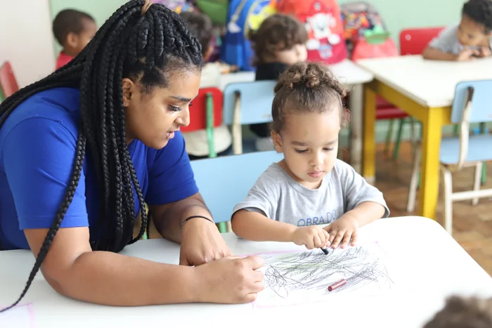 Atividade educativa na Obra do Berço